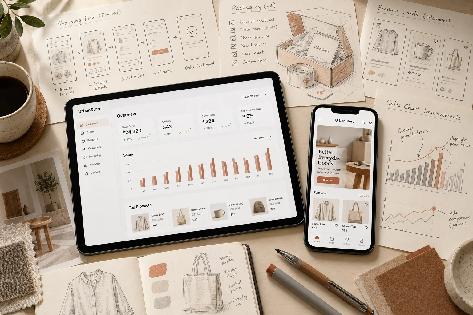 UrbanStore: sistema vivo, del boceto al producto.